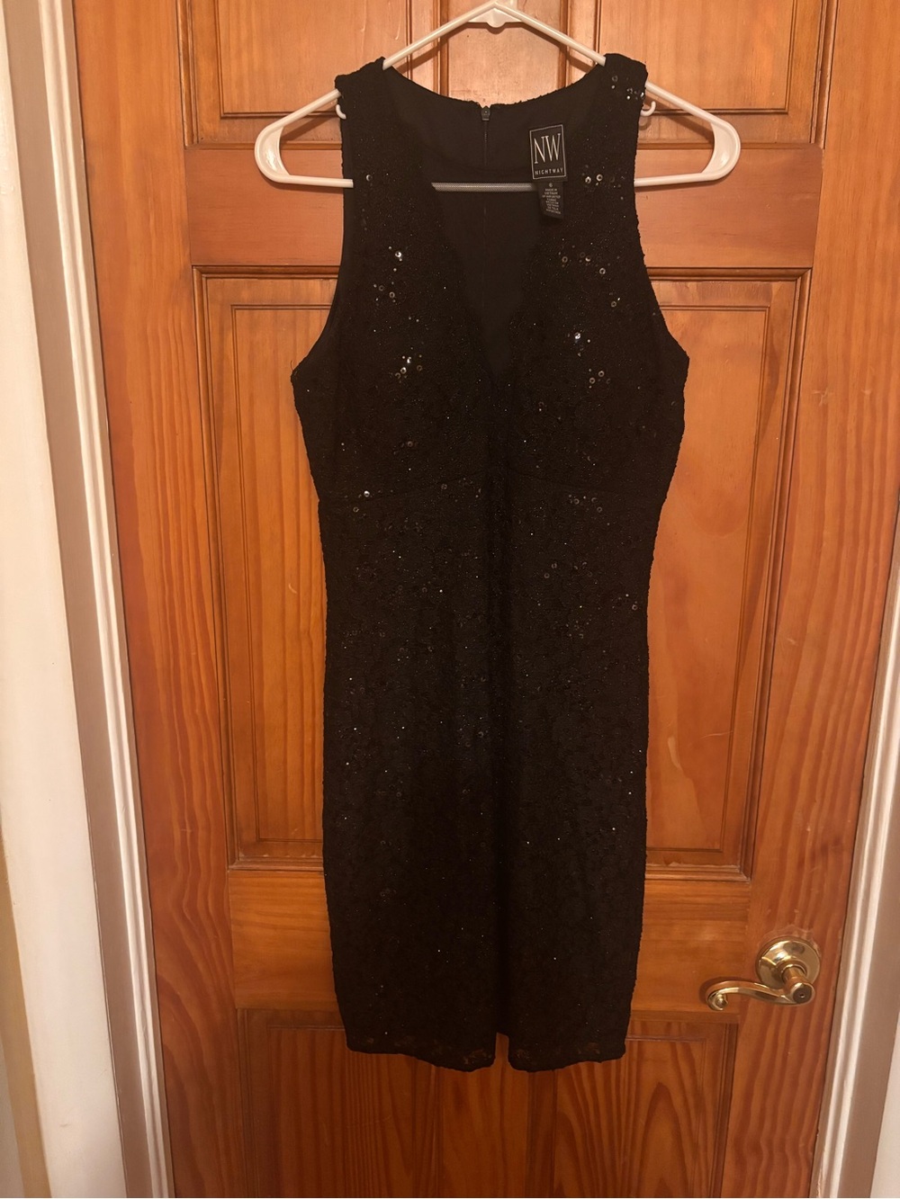 Night Way Collections Black Sequin Sheath Jumpsuit